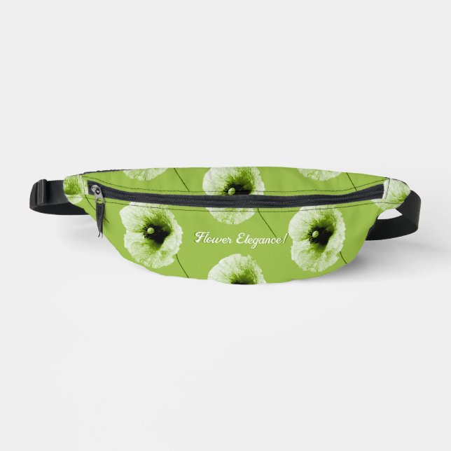 Floral Green 2 Fanny Pack (Front)