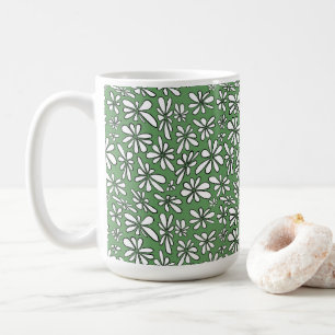 Floral Green Coffee Mug