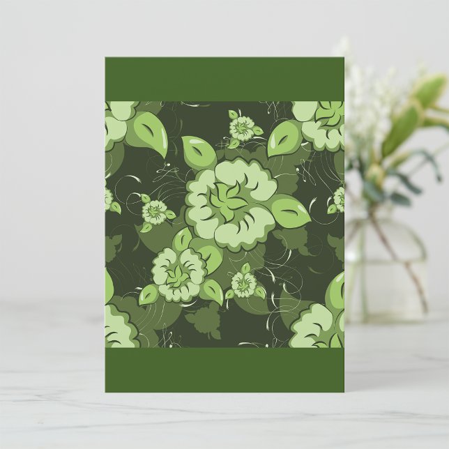 Floral Green Invitations (Creator Uploaded)