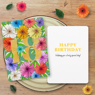 Floral Green Personalized 18th Birthday Card