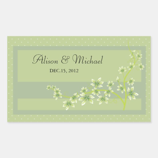 Floral green -Wedding Seal (Front)