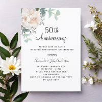 Floral greenery 50th wedding anniversary