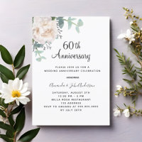 Floral greenery 60th wedding anniversary