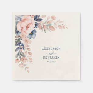 Floral Greenery Botanical Wedding Paper Napkin