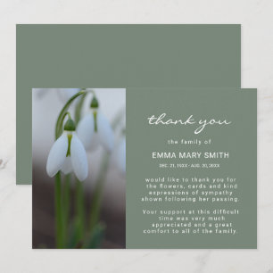 Floral  Greenery Elegant Memorial Card