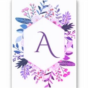 Floral greenery initial Sticker