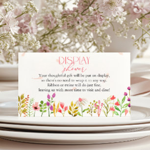 Floral Greenery Rustic Baby Shower Display Shower Enclosure Card