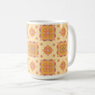 Floral Grid  Coffee Mug