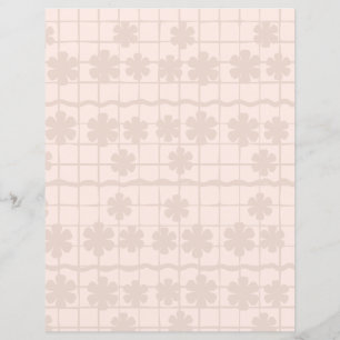 Floral Grid Scrapbook Paper