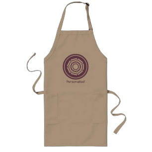 Floral Groove Apron, Eggplant Long Apron