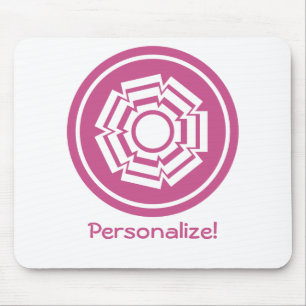 Floral Groove Mousepad, Magenta Mouse Pad