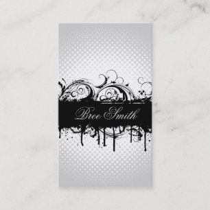 Floral Grunge Business Card