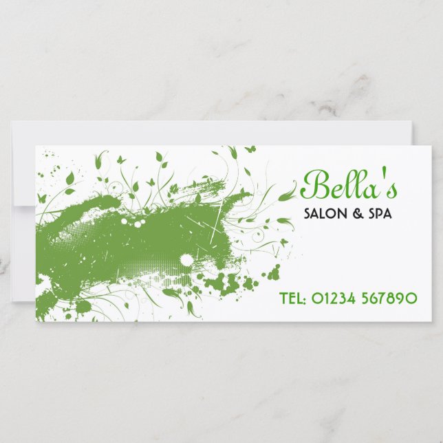 Floral Grunge Rack Card (Front)