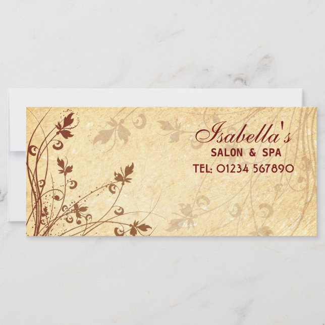 Floral Grunge Rack Card (Front)