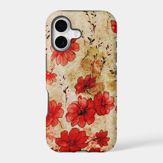 Floral grunge rouge