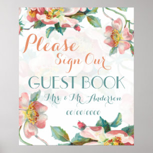 Floral  guestbook