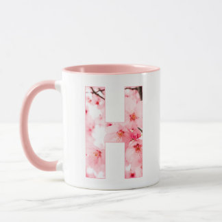 Floral H Initial Mug | Personalized Name & Traits