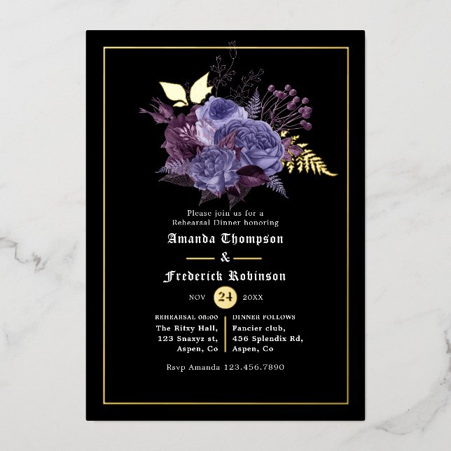 Floral Halloween Gothic Rehearsal Dinner (Front)