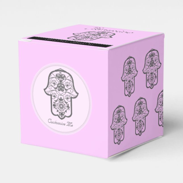 Floral Hamsa (Original) Favor Box (Front Side)