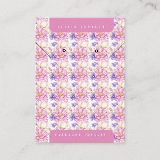 Floral Handmade DIY Jewelry Display Card