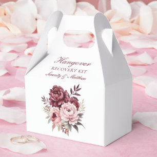 Floral Hangover Recovery Kit Peony Wedding Favor Box