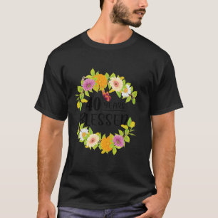 Floral Happy 40th Birthday 40 Years Blessed Long S T-Shirt