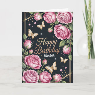 Floral Happy Birthday Card