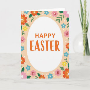Floral Happy Easter Art Card