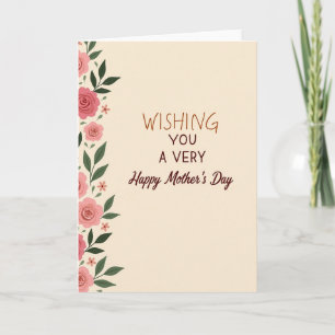 Floral Happy Mothers Card