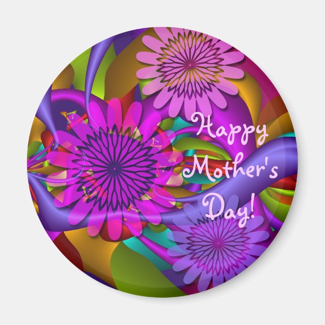 Floral Happy Mother's Day aimant (Devant)