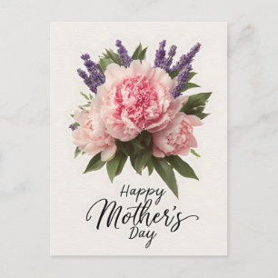 Floral "Happy Mother's Day" Greeting  Holiday Postcard