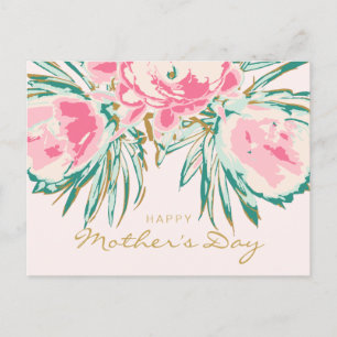 Floral Happy Mother's Day Holiday Postcard