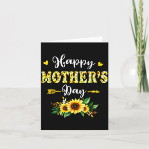 Floral happy mother's day sunflower gift for mom card