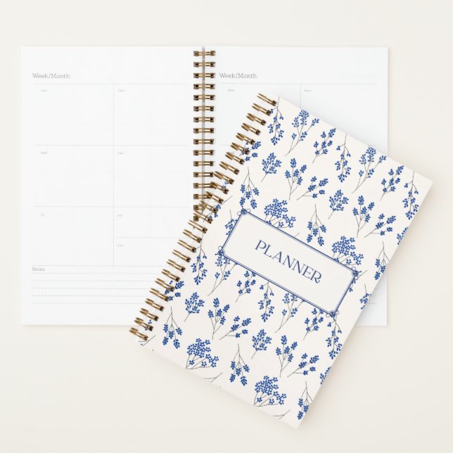 Floral Hardcover Notebook Plannner (Devant avec enveloppe)