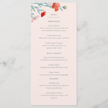 Floral Harmony Flat Menu