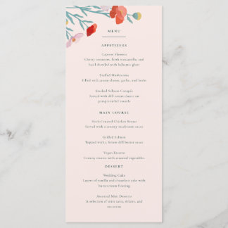 Floral Harmony Flat Menu
