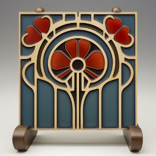 Floral Harmony Geometric Tile