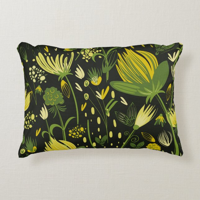 Floral Harmony in Lovely Bouquet.  Accent Pillow (Front)