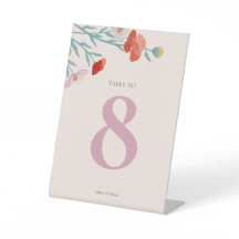 Floral Harmony Table Number 