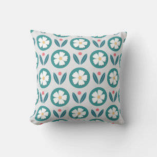 Floral Harmony Throw Pillow