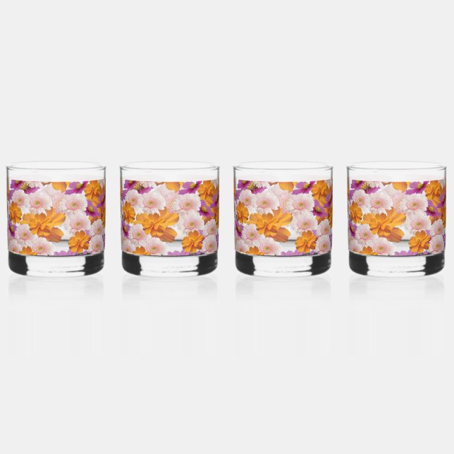 Floral Harmony Whiskey Glass (Left)