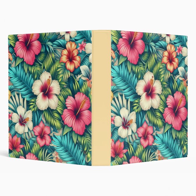 Floral Hawaiian/tropical Binder (Background)