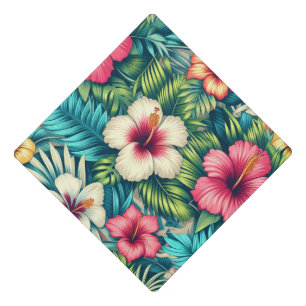 Floral Hawaiian/tropical Graduation Cap Topper