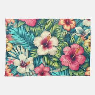 Floral Hawaiian/tropical Kitchen Towel