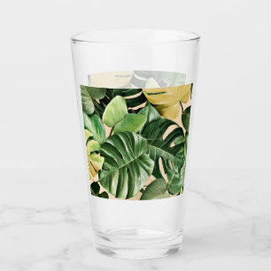 Floral/Hawaiian/Tropical leaf Glass