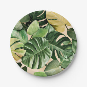 Floral/Hawaiian/Tropical leaf Paper Plate