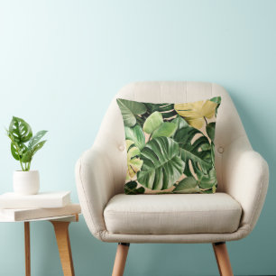 Floral/Hawaiian/Tropical leaf Throw Pillow