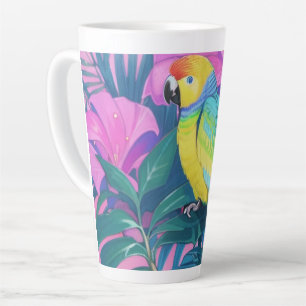 Floral/Hawaiian/Tropical/parrot  Latte Mug