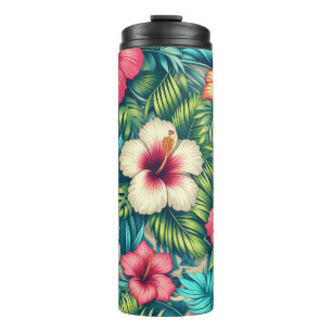 Floral Hawaiian/tropical Thermal Tumbler