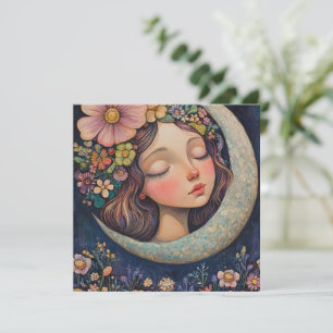 Floral Headdress & Crescent Moon